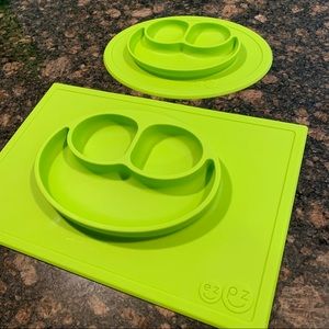 Two [Lime Green] EZPZ Happy Mats